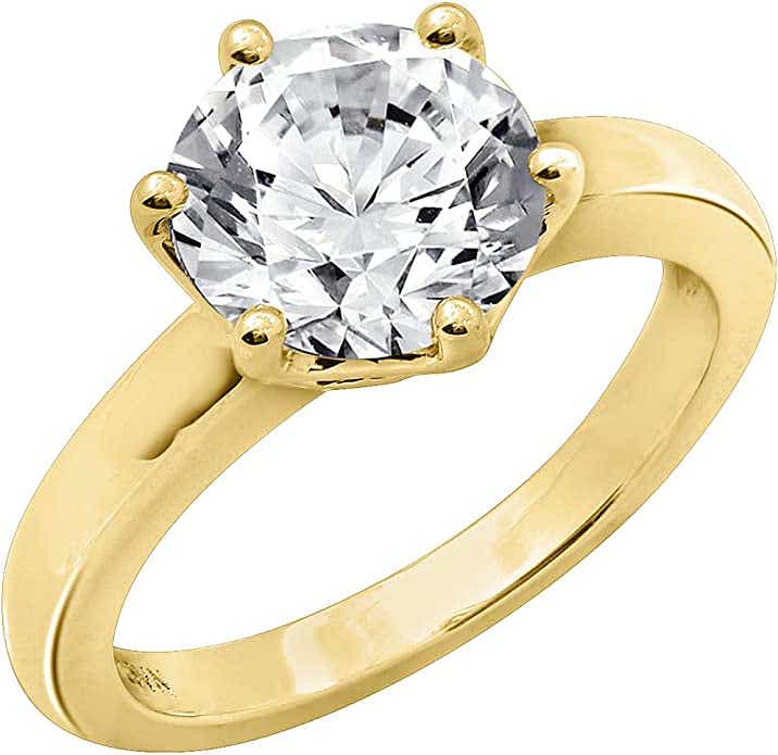 solitaire stone ring gold