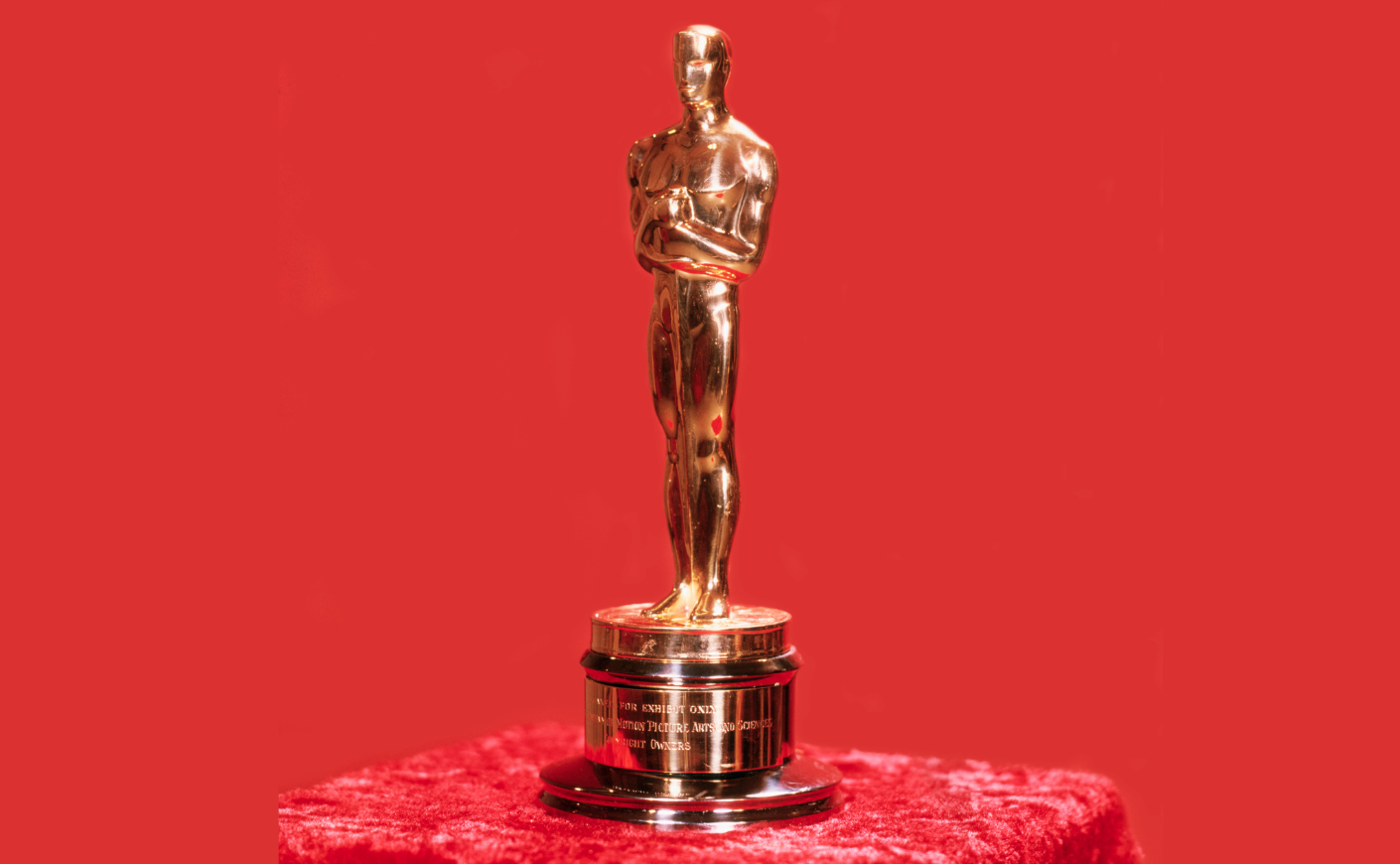 A trophy from the Academy Awards
