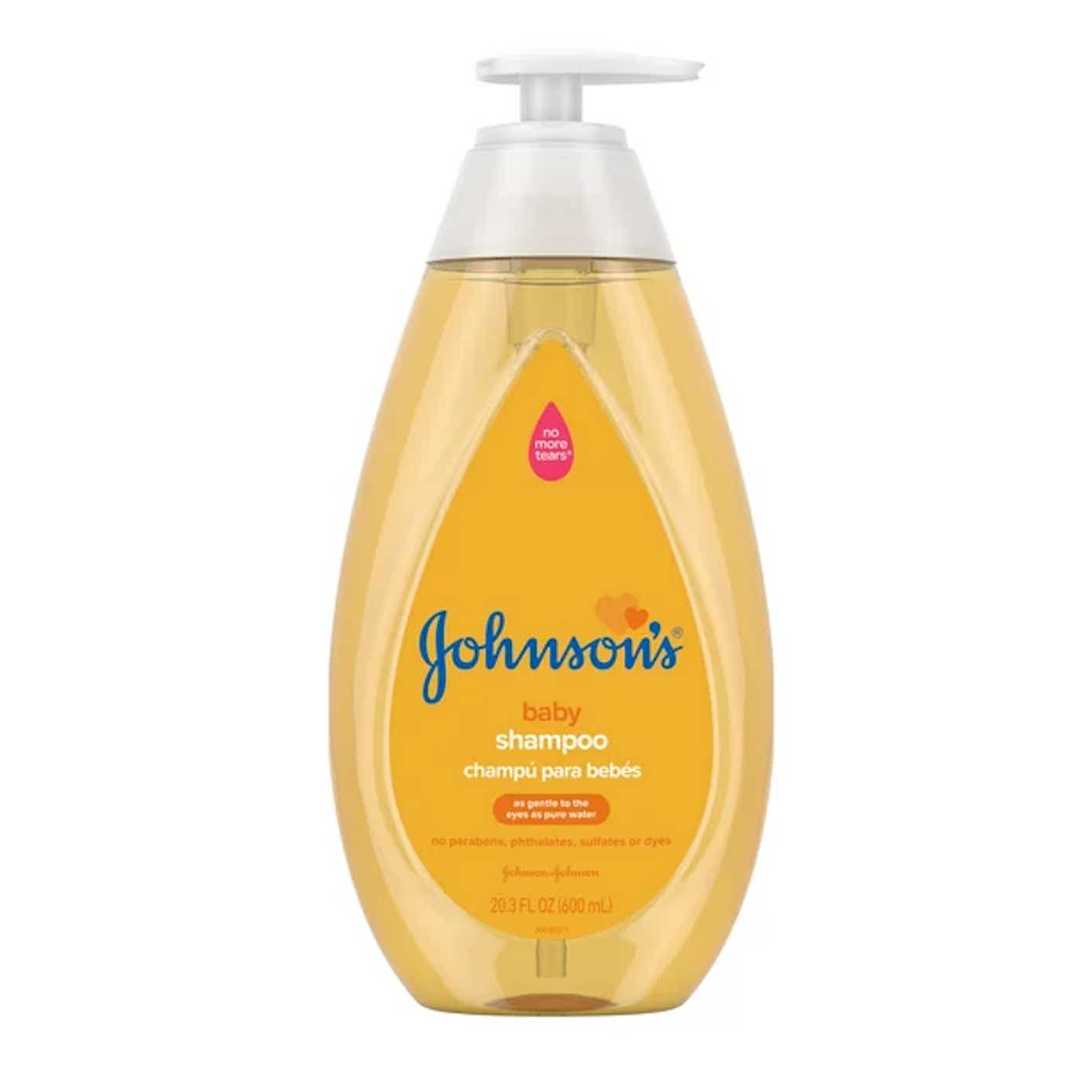 A bottle of baby shampoo is pictured.