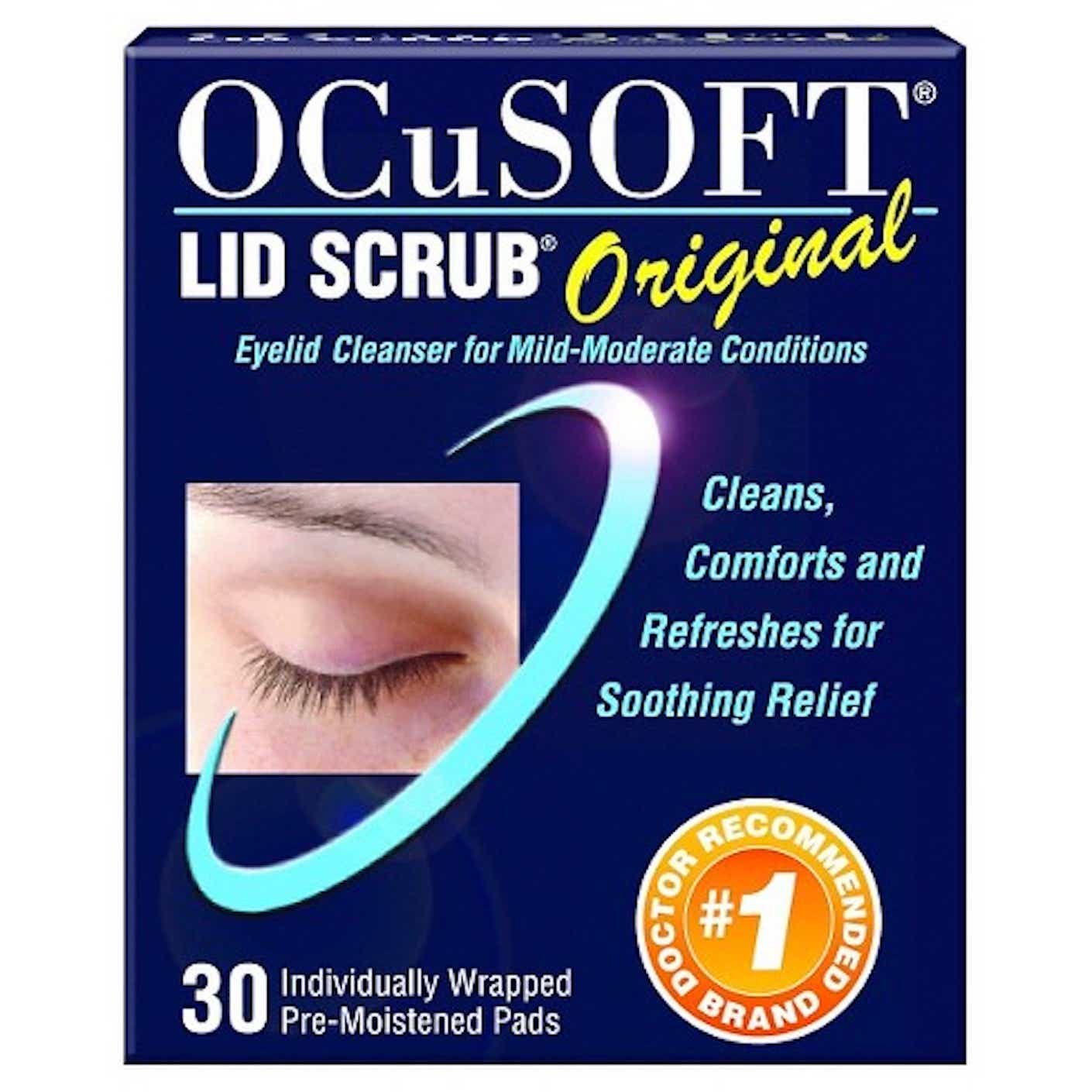 A small boc of ocusoft is pictured.