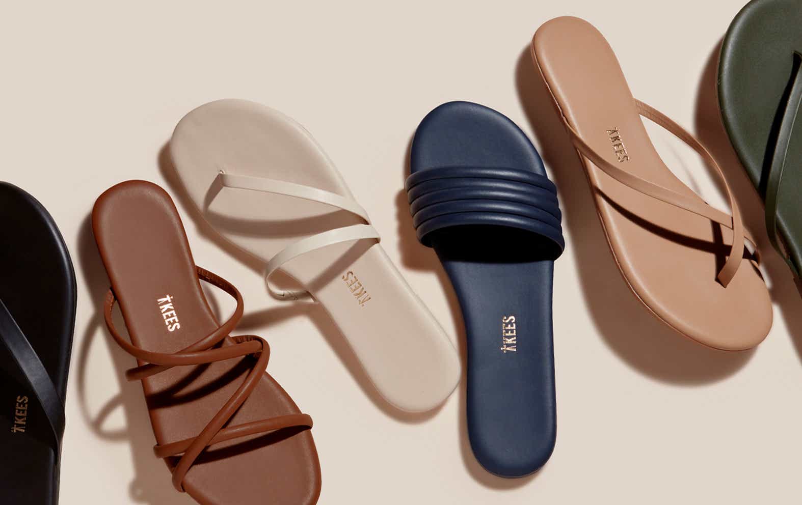 assorted TKEES sandals