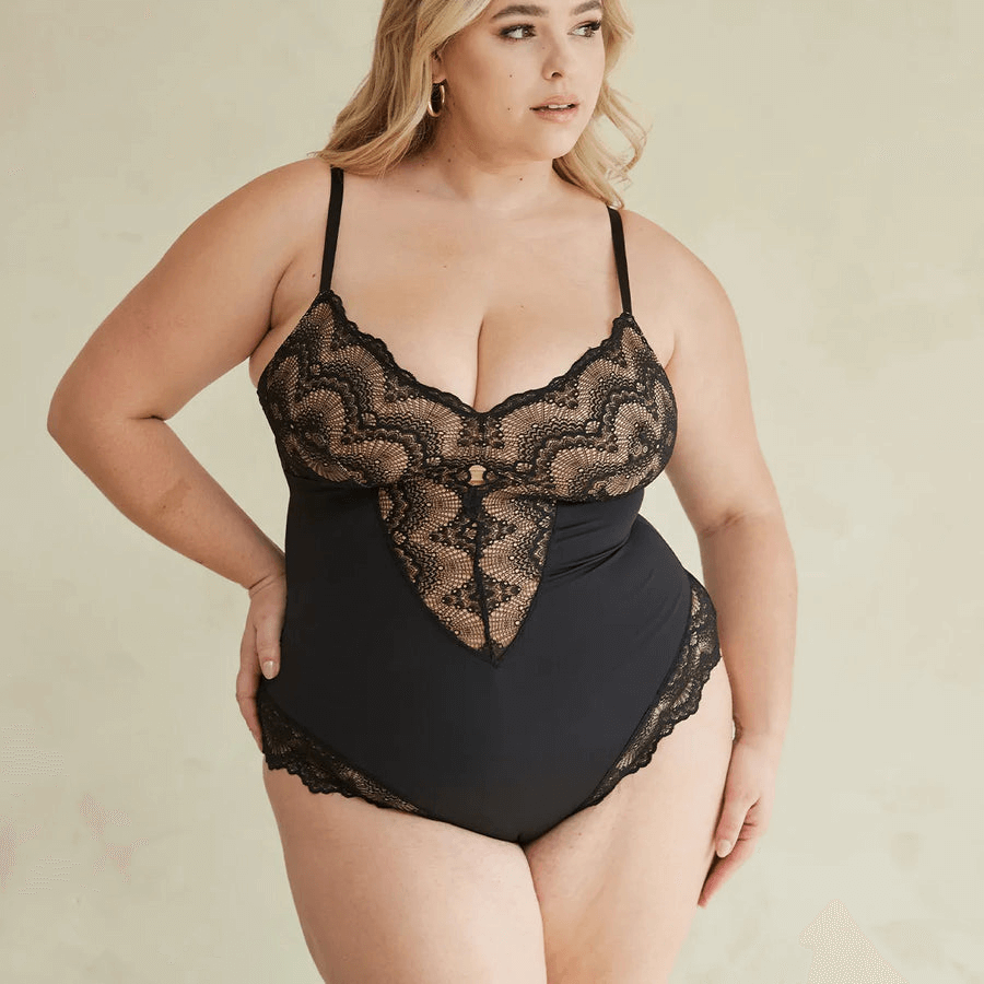 pinsy lace shaping bodysuit
