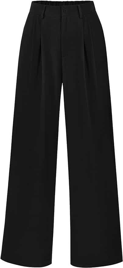 black wide trousers