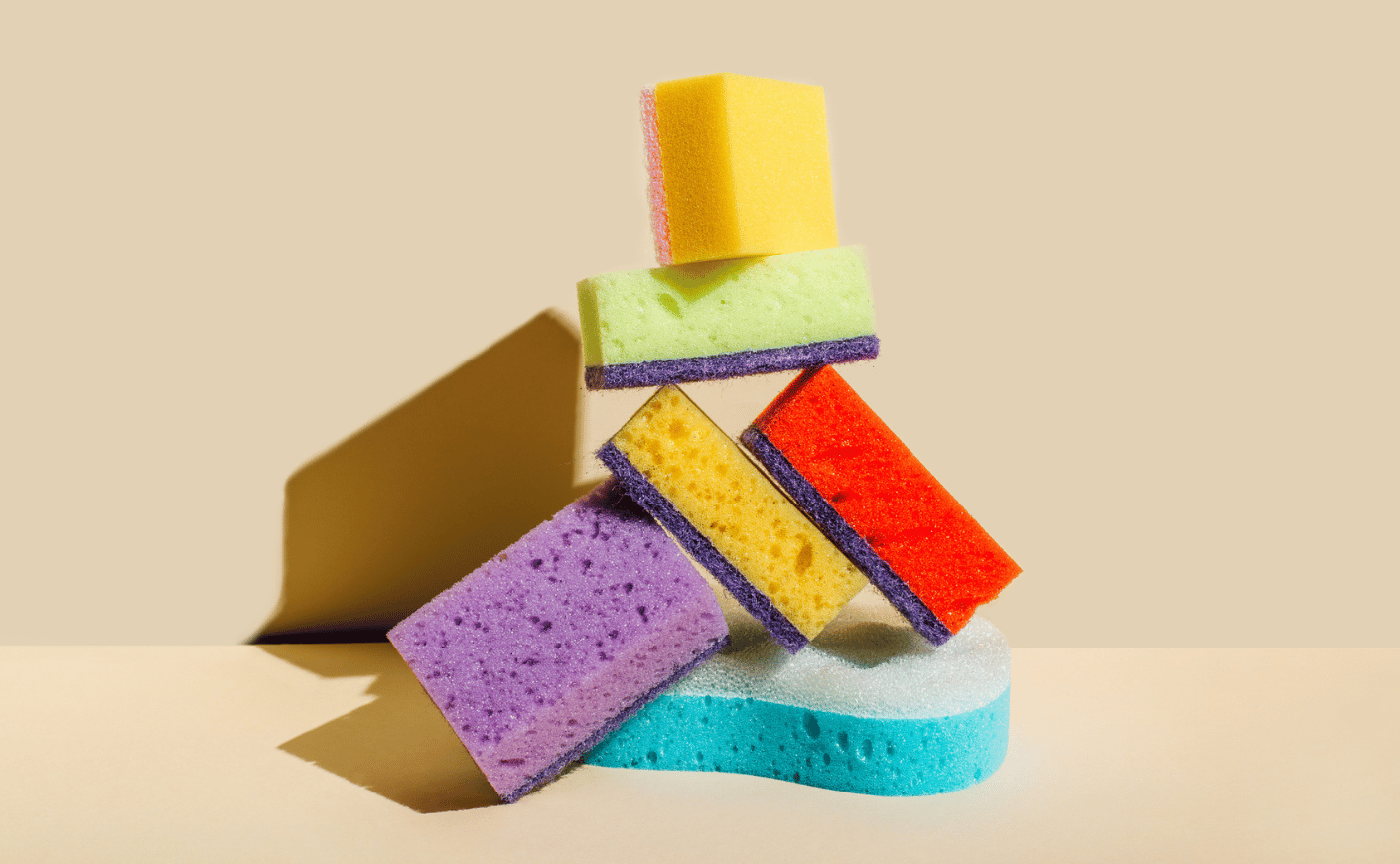 stack of dish scrubbers
