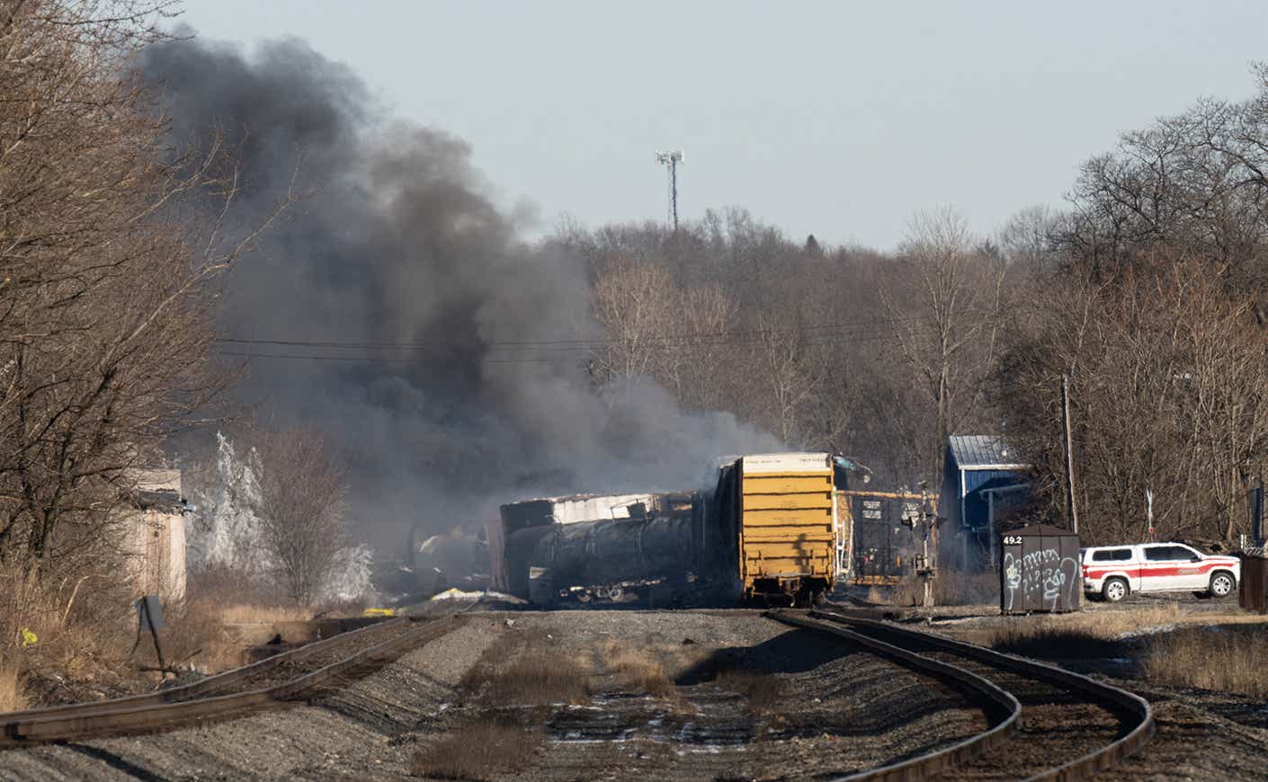 Train carrying toxic chemicals derailed in East Palestine, Ohio