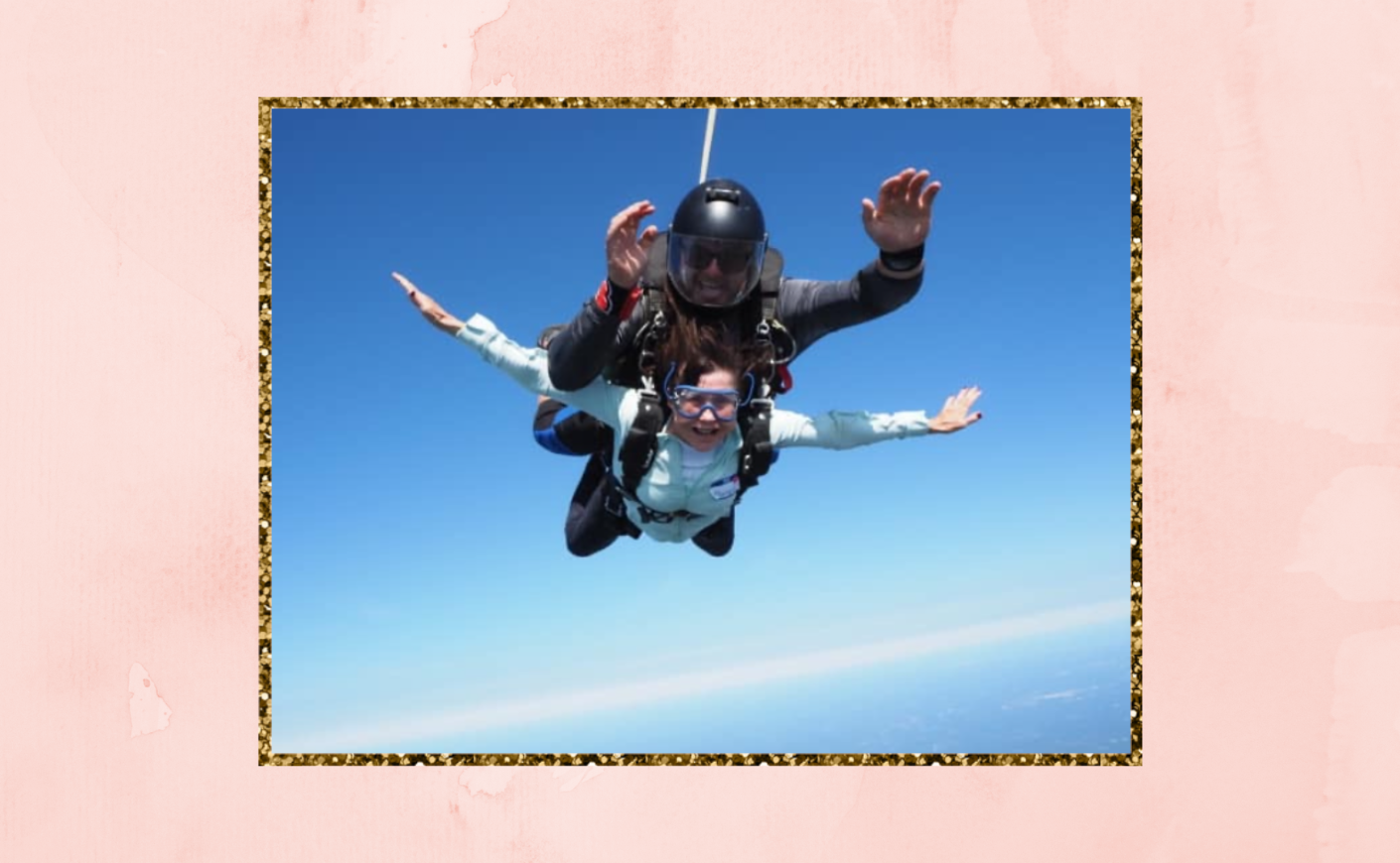woman skydiving