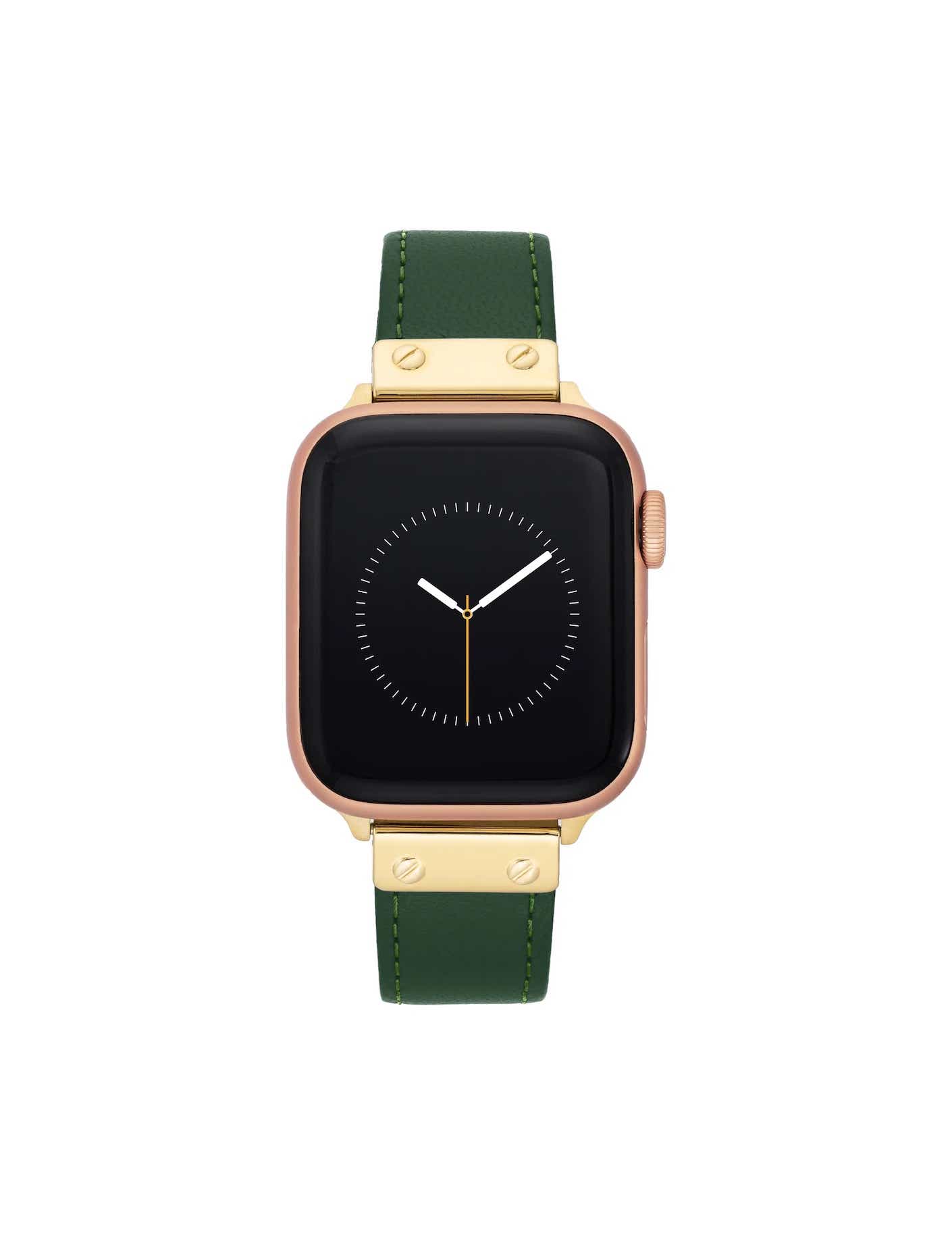 An Apple Watch band in green