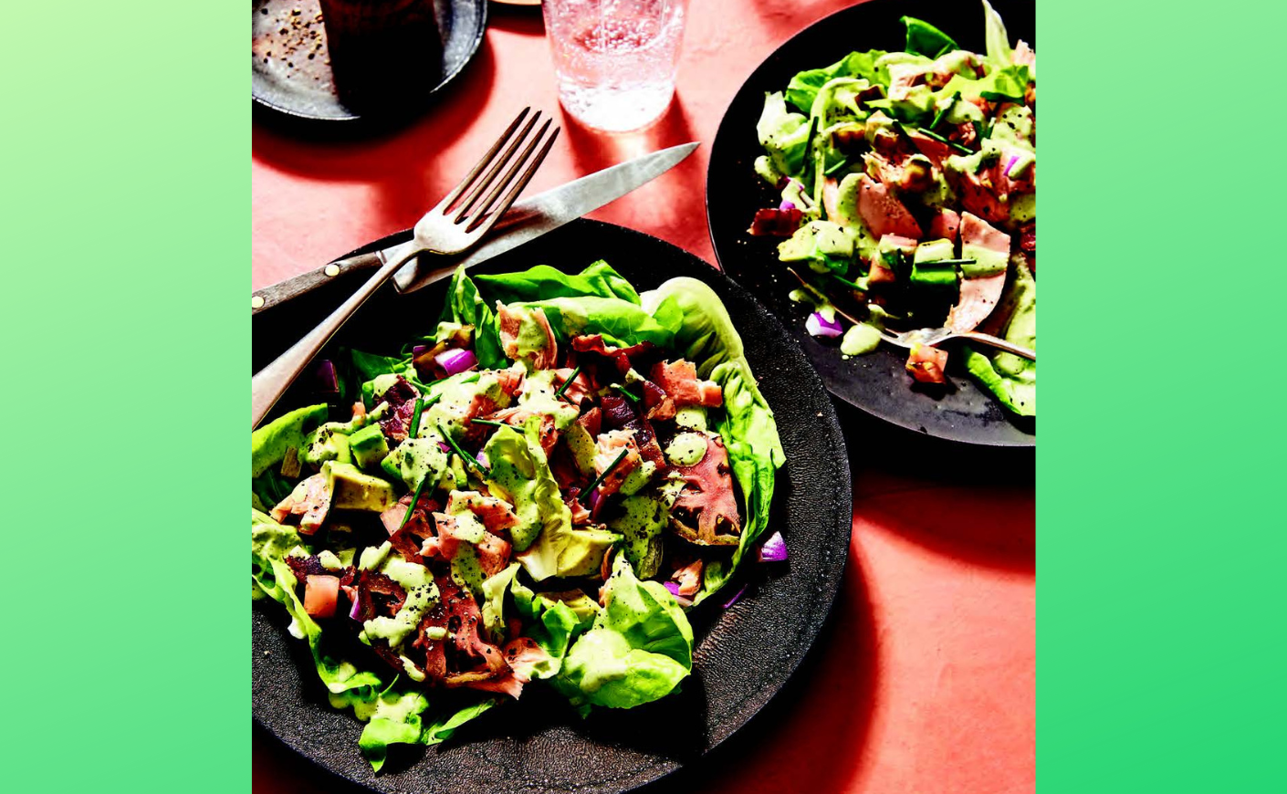 BLT salad with salmon