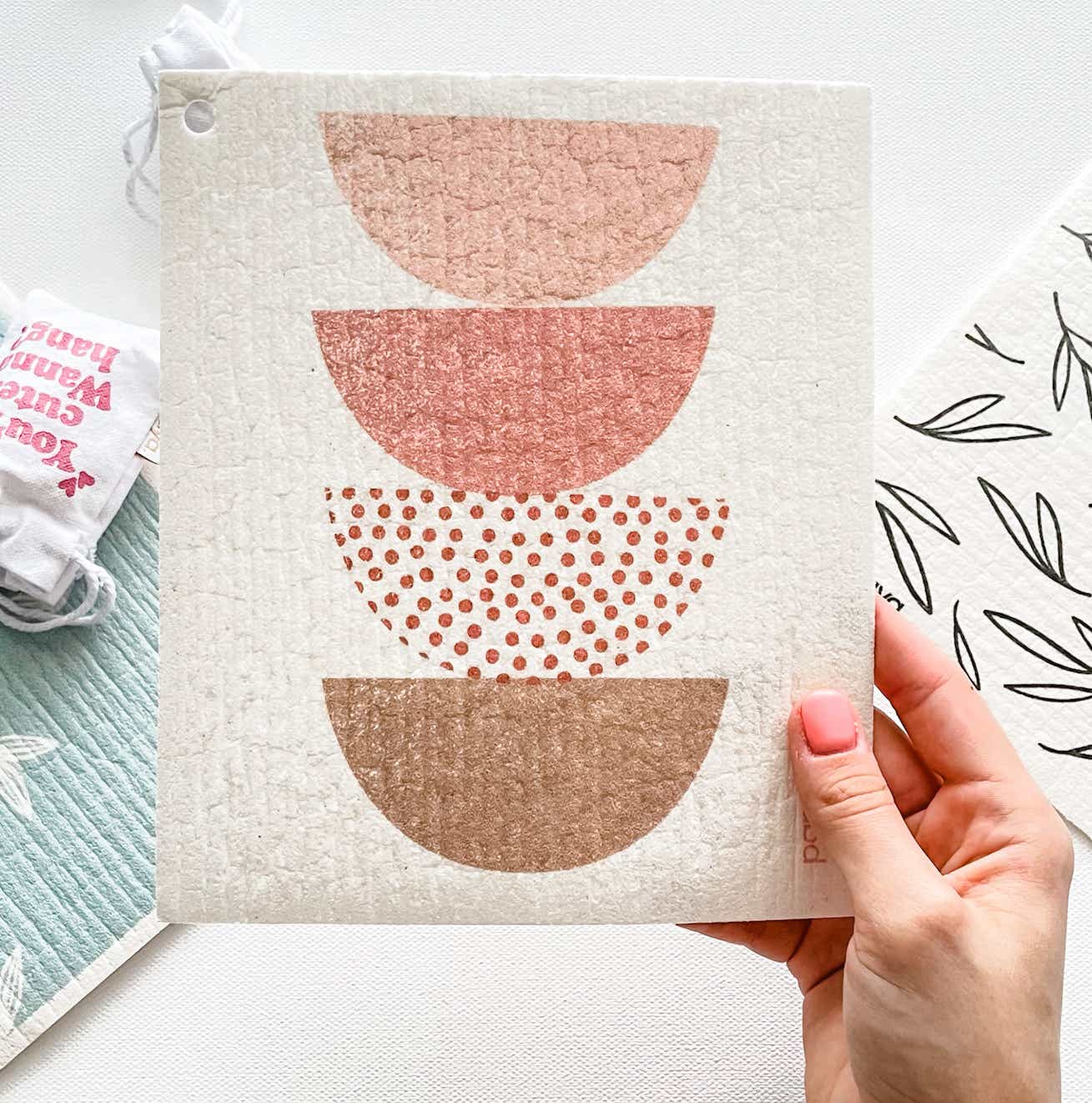 Papaya Reusable Paper Towels + Hook