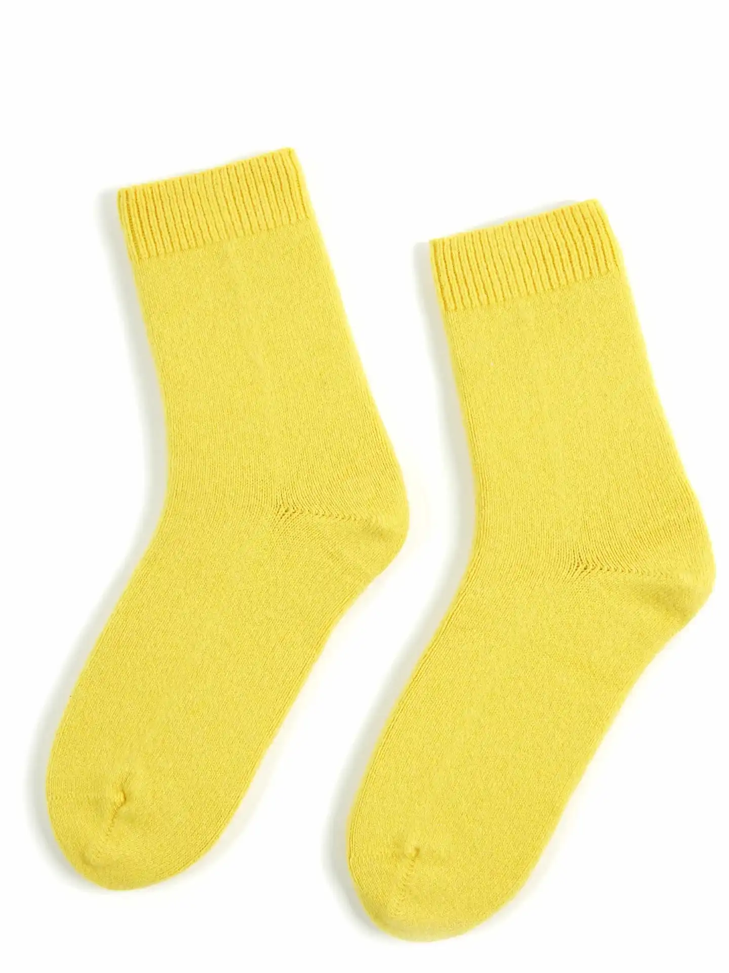 gobi yellow cashmere socks