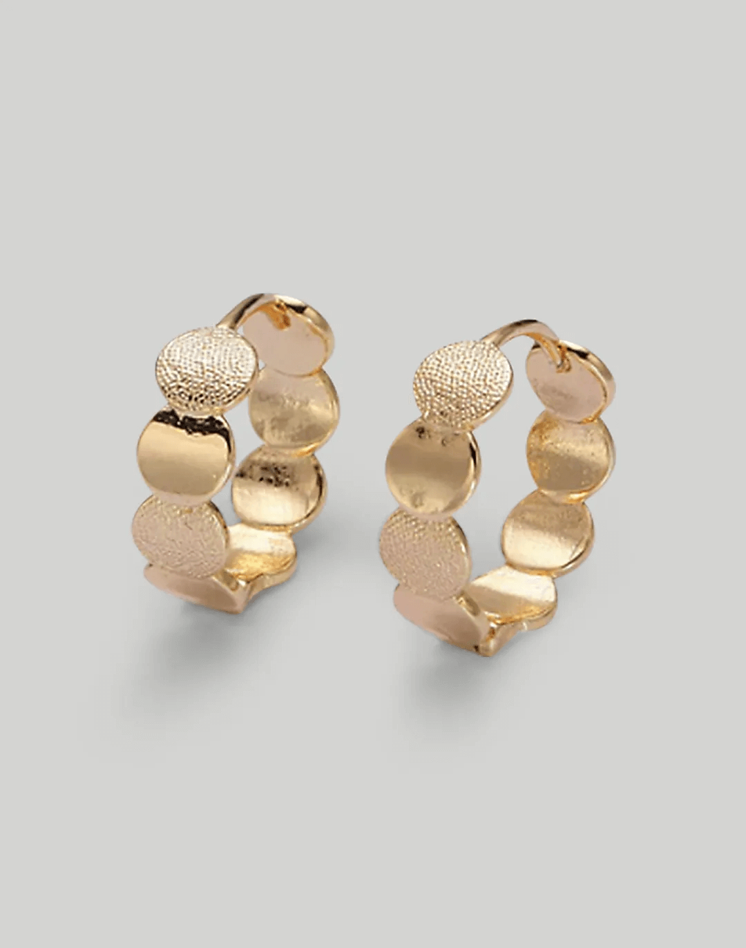 abcrete and co dotted huggie earrings