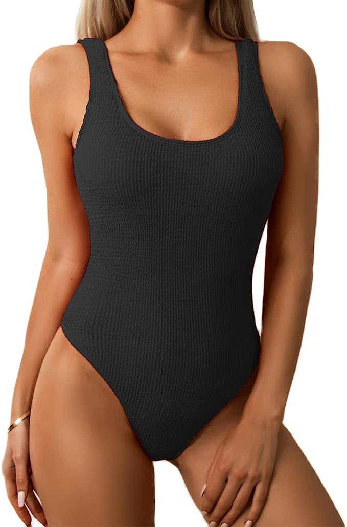 Women’s One-Piece Ribbed Swimsuit