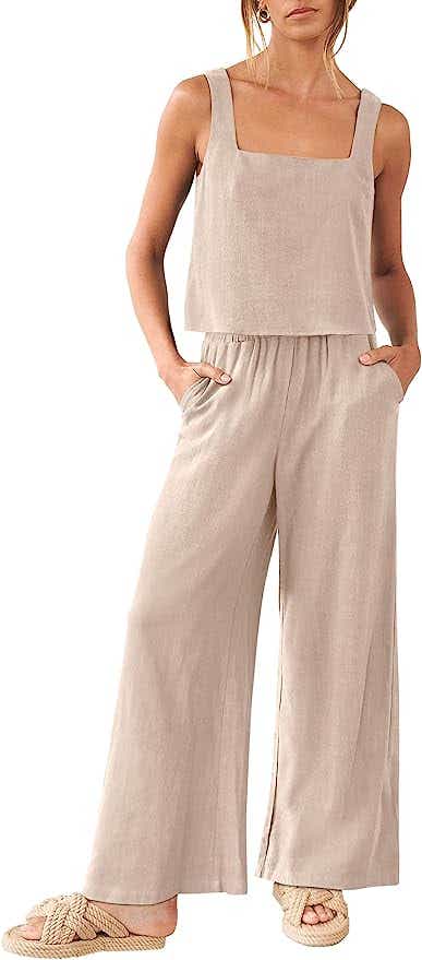 Women’s Two Piece Linen Outfit