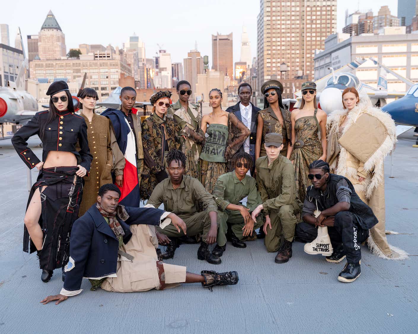Donna Karan creates couture clothing out of old MILITARY garments to go up  for auction