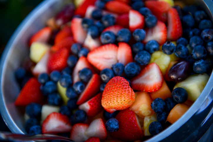 Colorful bowl of fruit