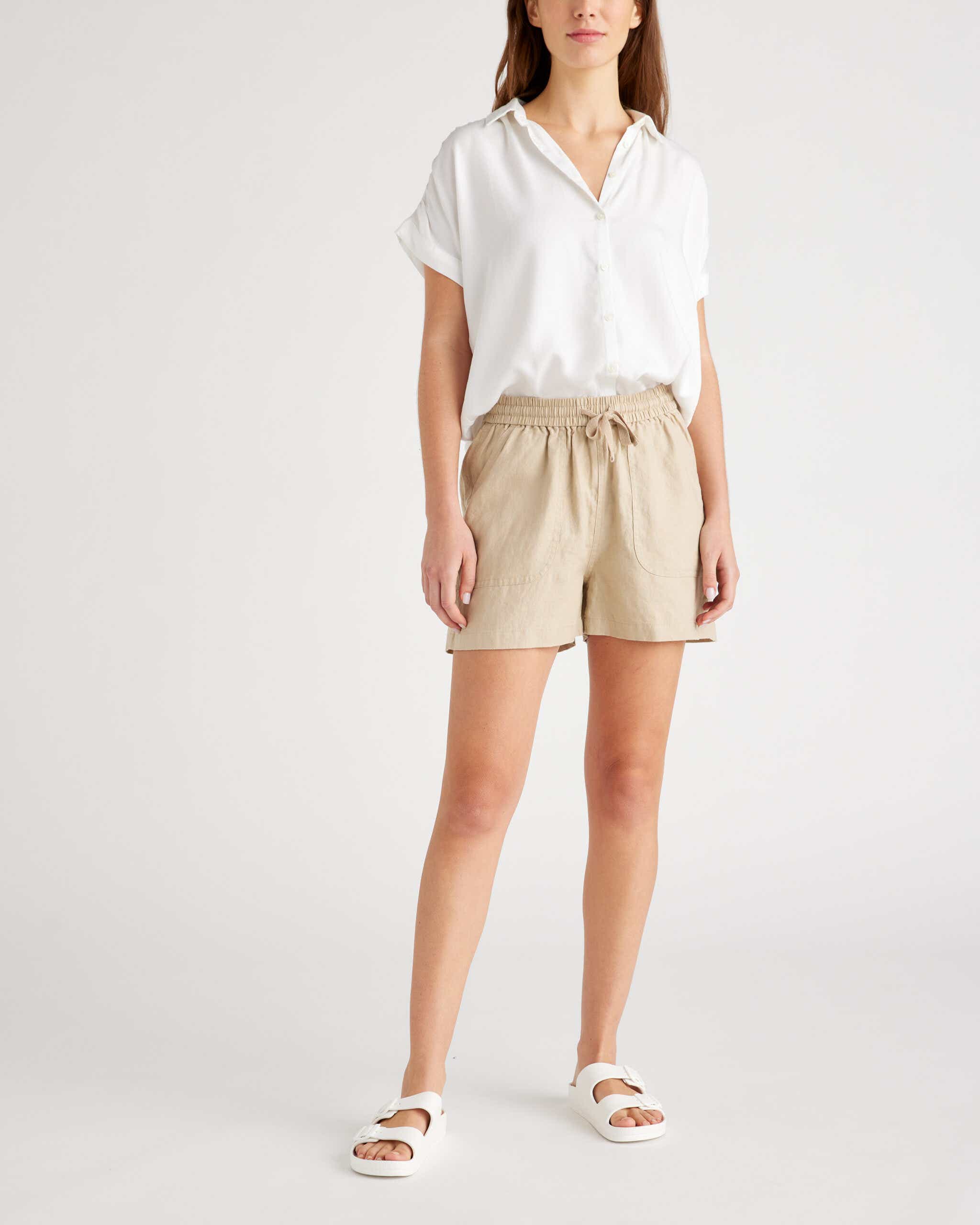 quince linen shorts