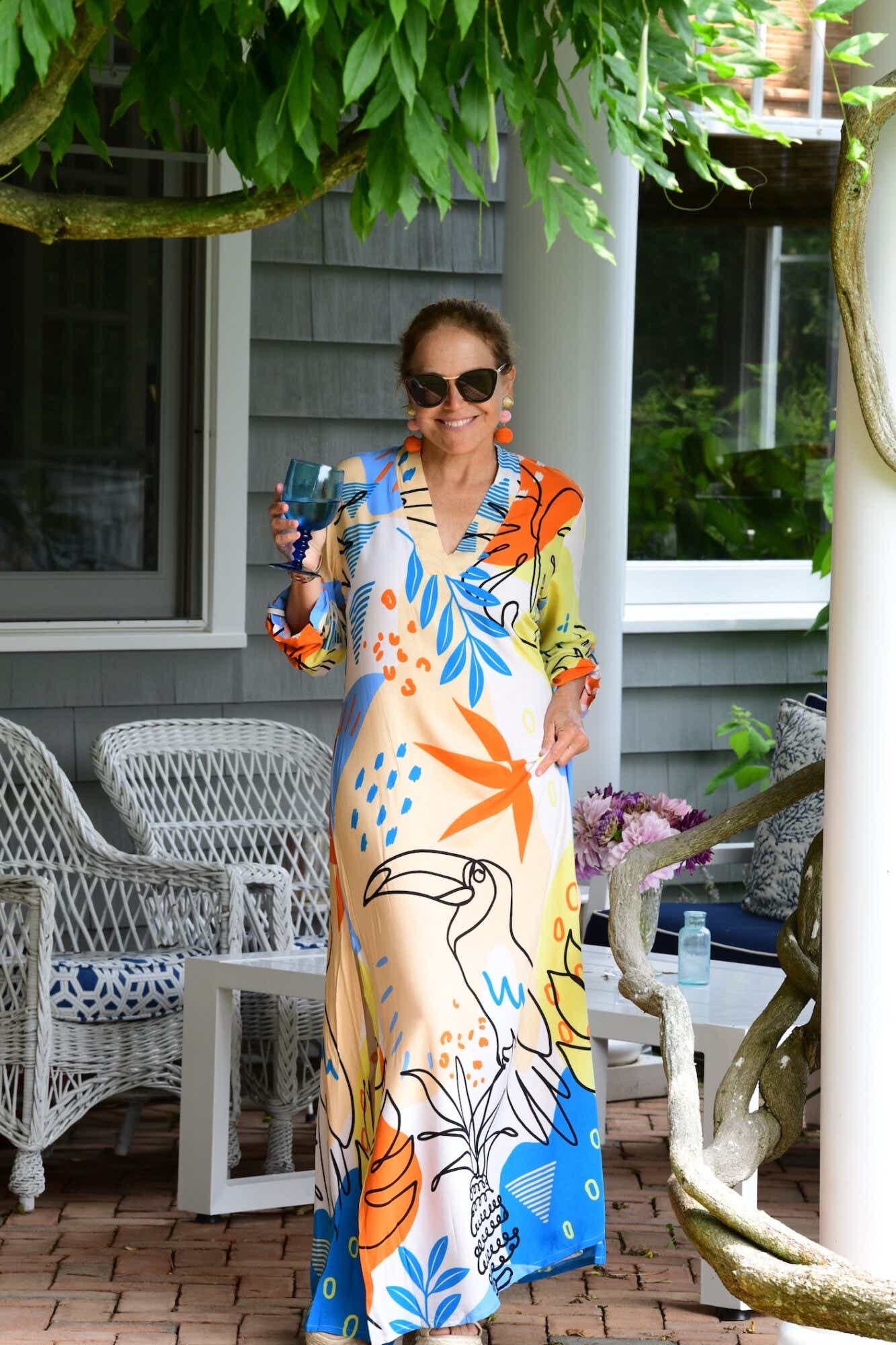 Katie Couric on her porch