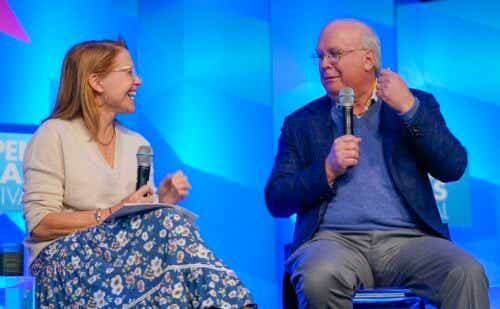 Katie Couric and Karl Rove