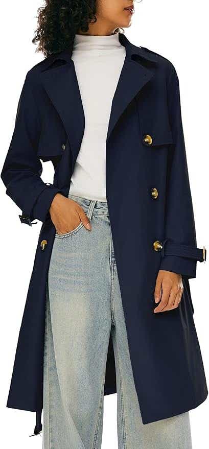 Orolay Trench Coat Lapel Jacket