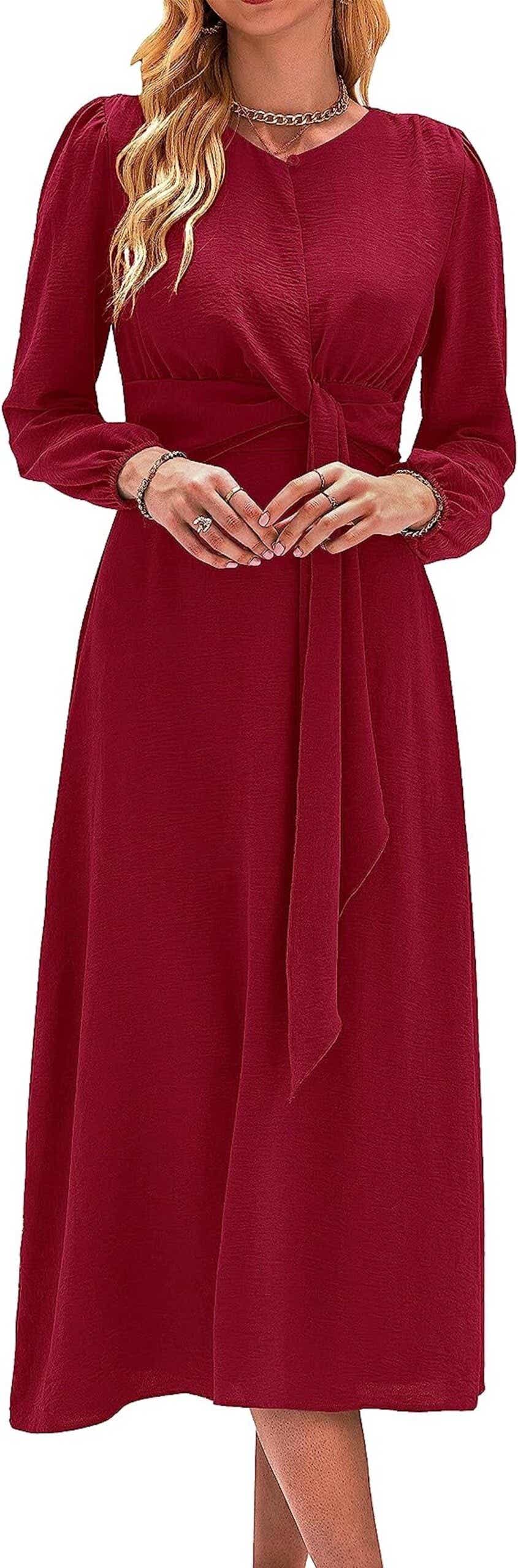 A long cocktail dress