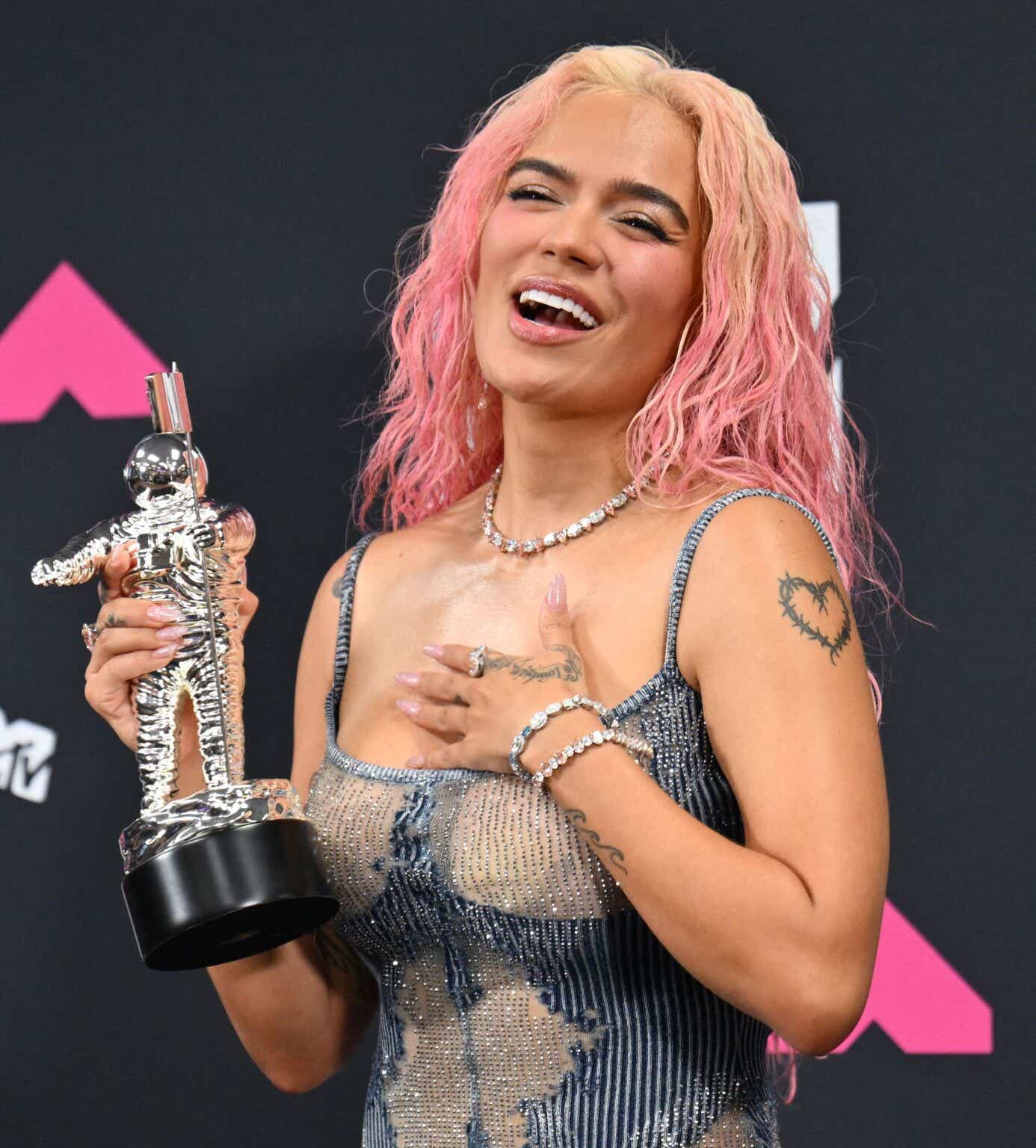 Singer Karol G'S Bold Nude Gown At The Billboard Awards - 636k544