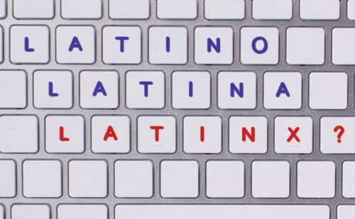 keyword with the words latino, latina, and latinx spelled out