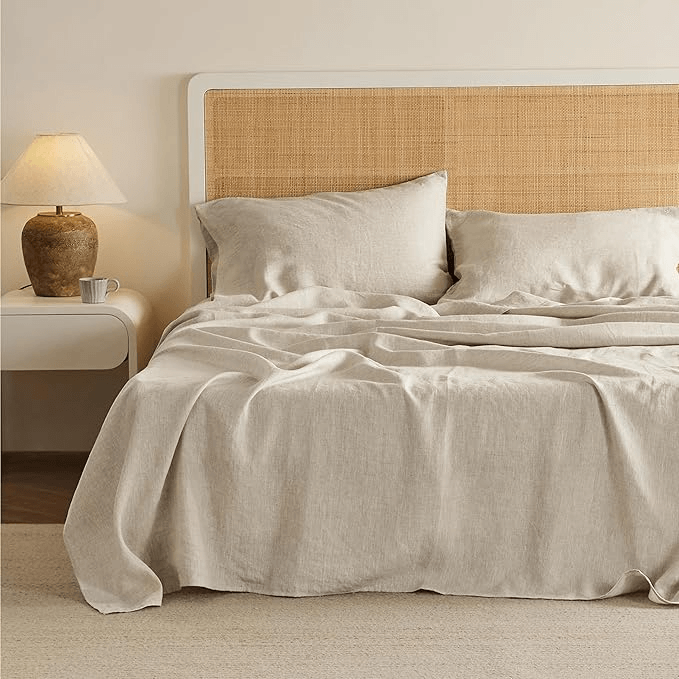 bedsure linen blend sheets