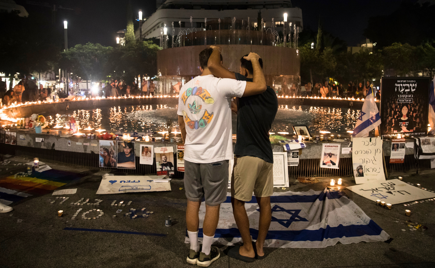 A memorial service in Tel Aviv for the one-month anniversary of Hamas's Oct. 7 attack