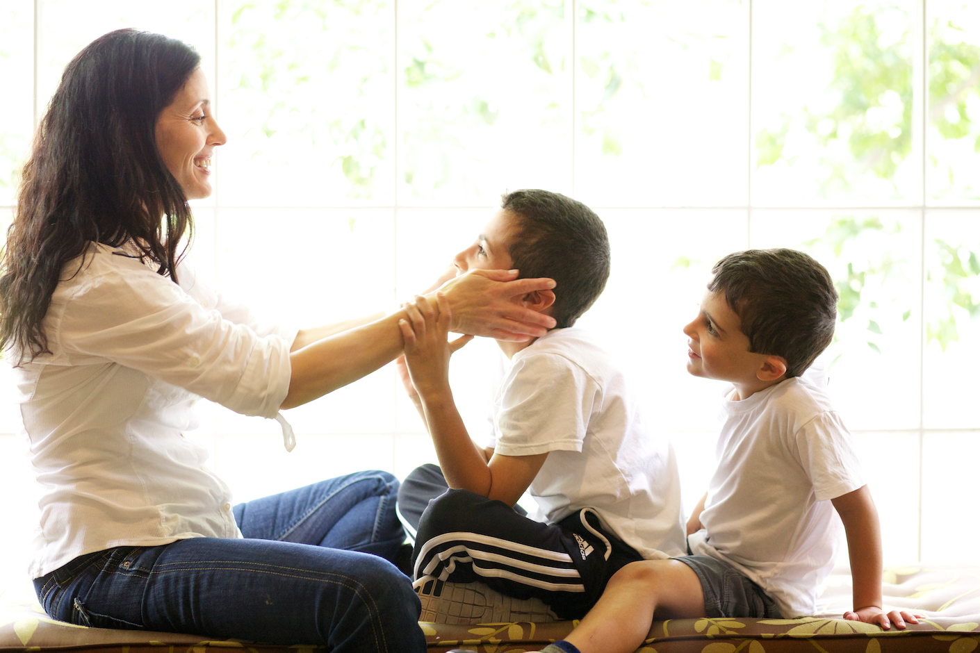 Nikki with her sons Tommy and Donovan.