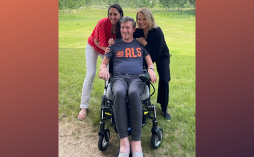 katie with founders of I AM ALS