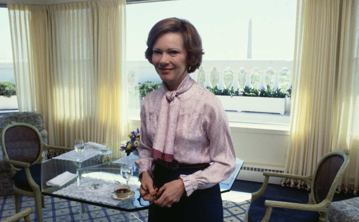 rosalynn carter in White House solarium.