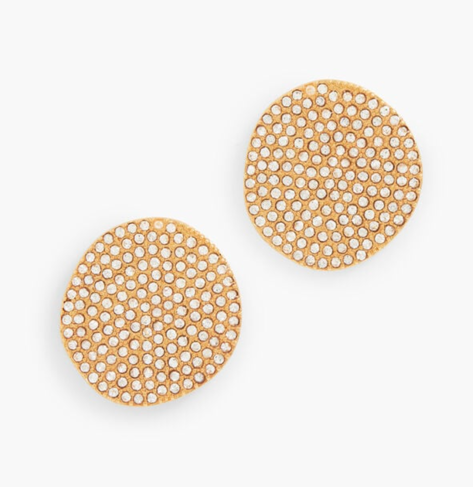 Gold earrings round