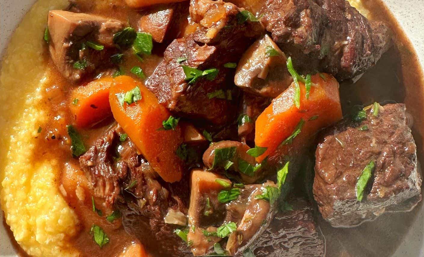 A bowl of beef stew