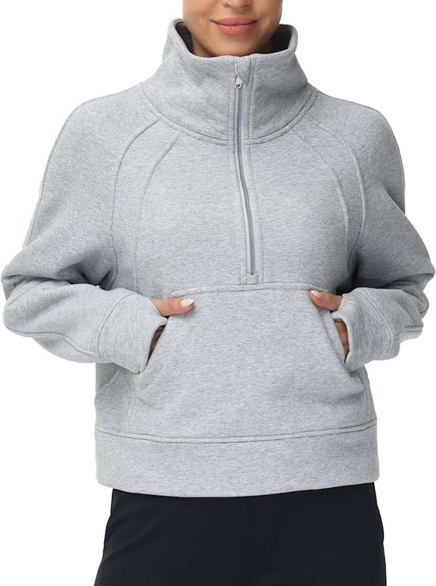 CRZ YOGA Butterluxe Womens Hooded Workout Jacket - Zip Up Athletic Running  Jacket