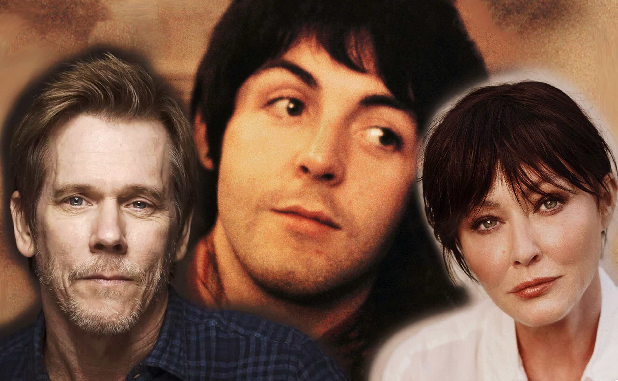 Image of Kevin Bacon, Paul McCartney, and Shannen Doherty