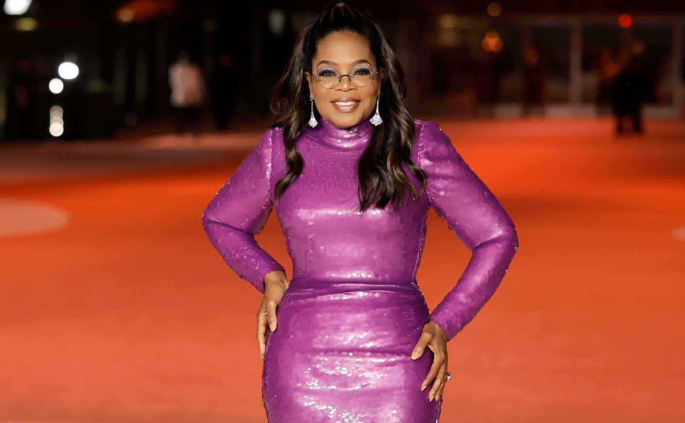 oprah winfrey on a red carpet