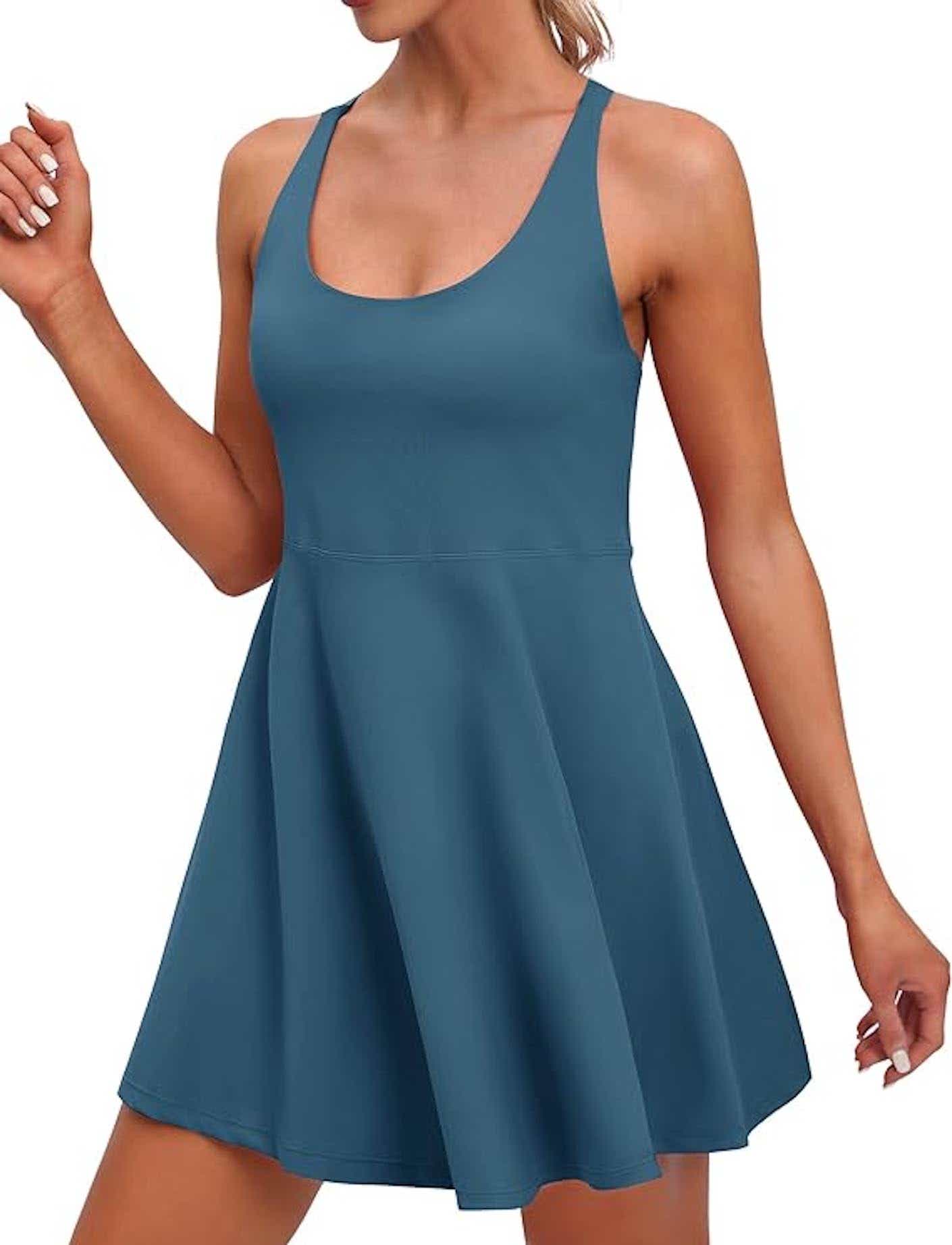 A blue tennis dress.