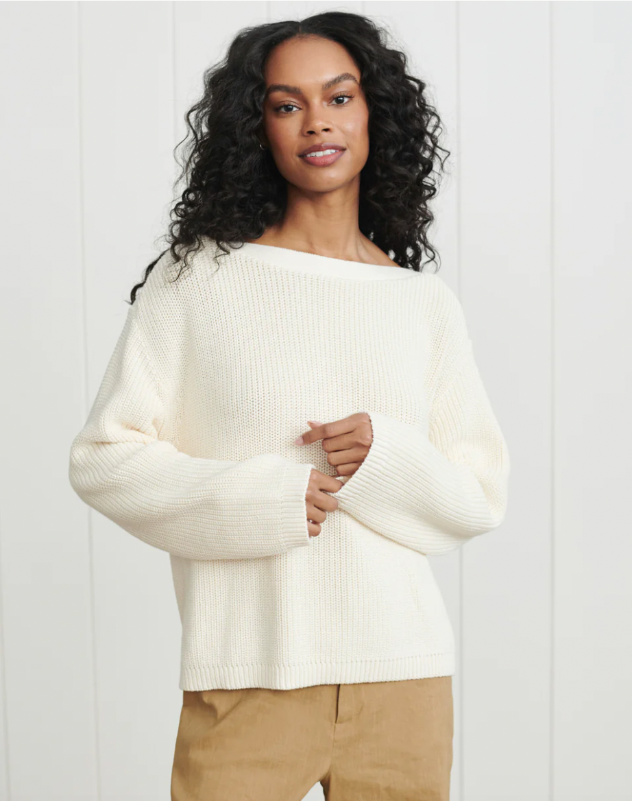 Jenni Kayne Cotton Boatneck Sweater