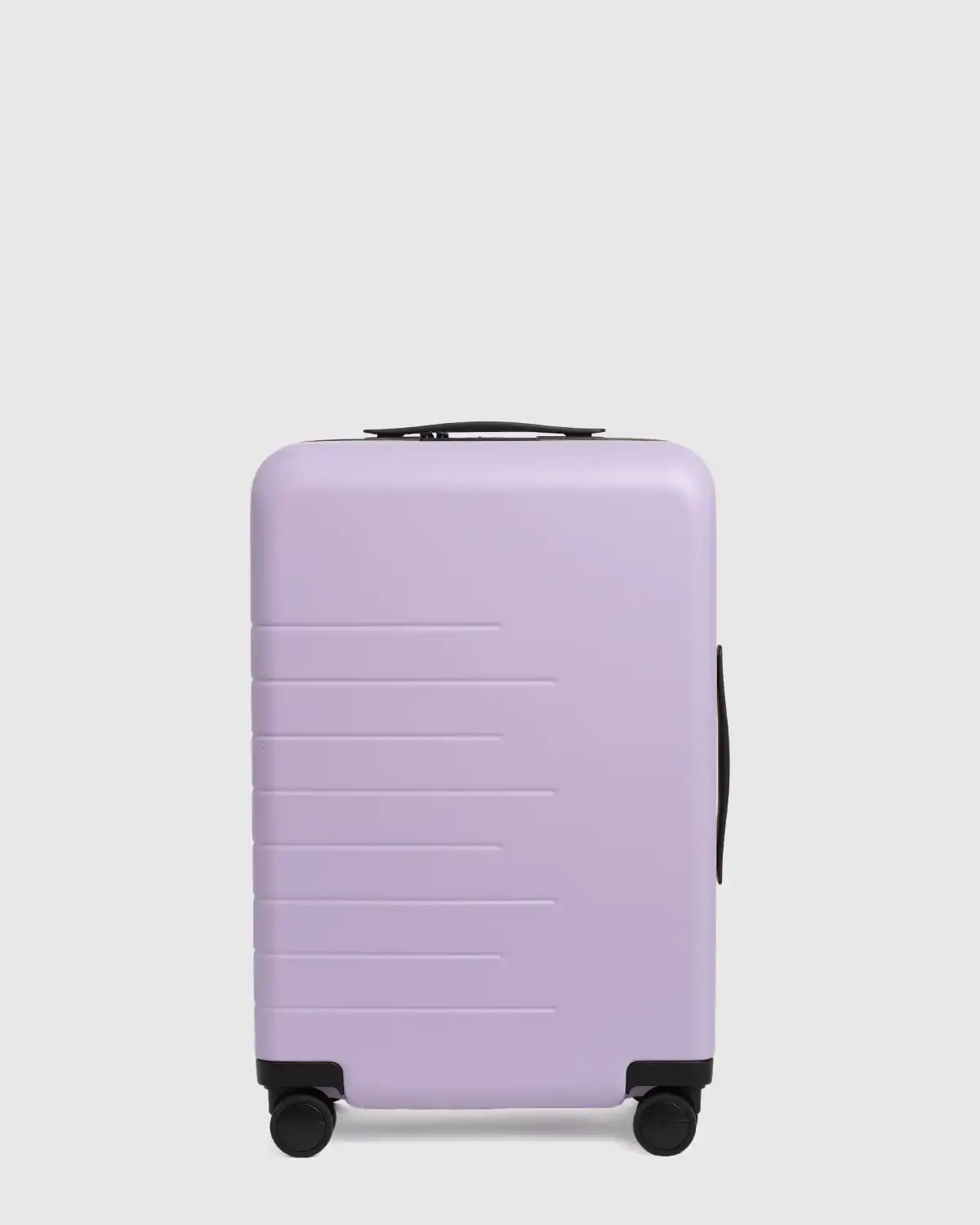 lavender hardshell carryon suitcase