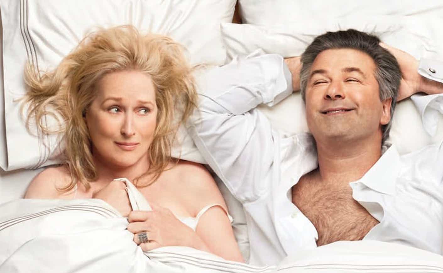 Meryl Streep and Alec Baldwin under the covers