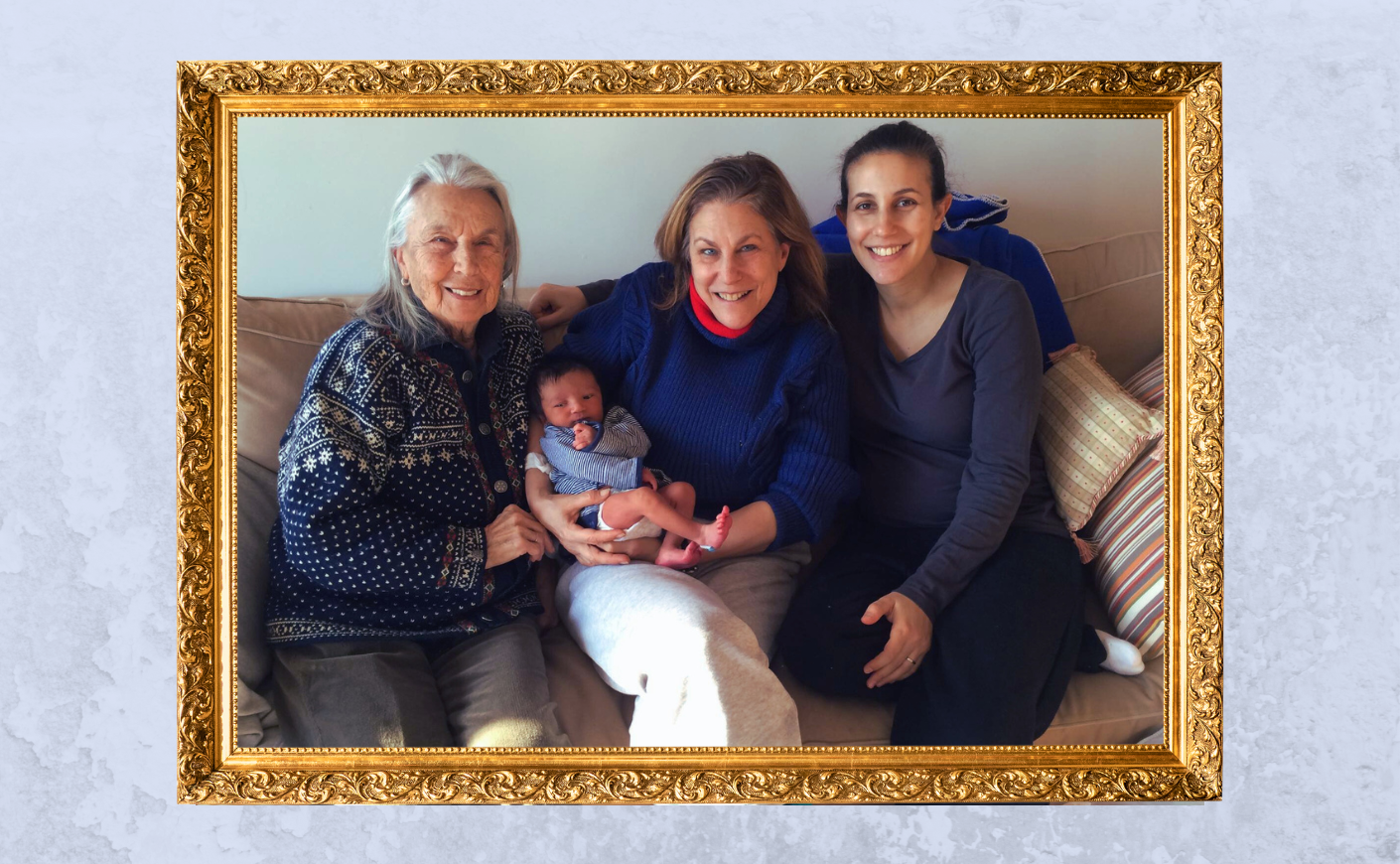 photo of 3 women related and a baby