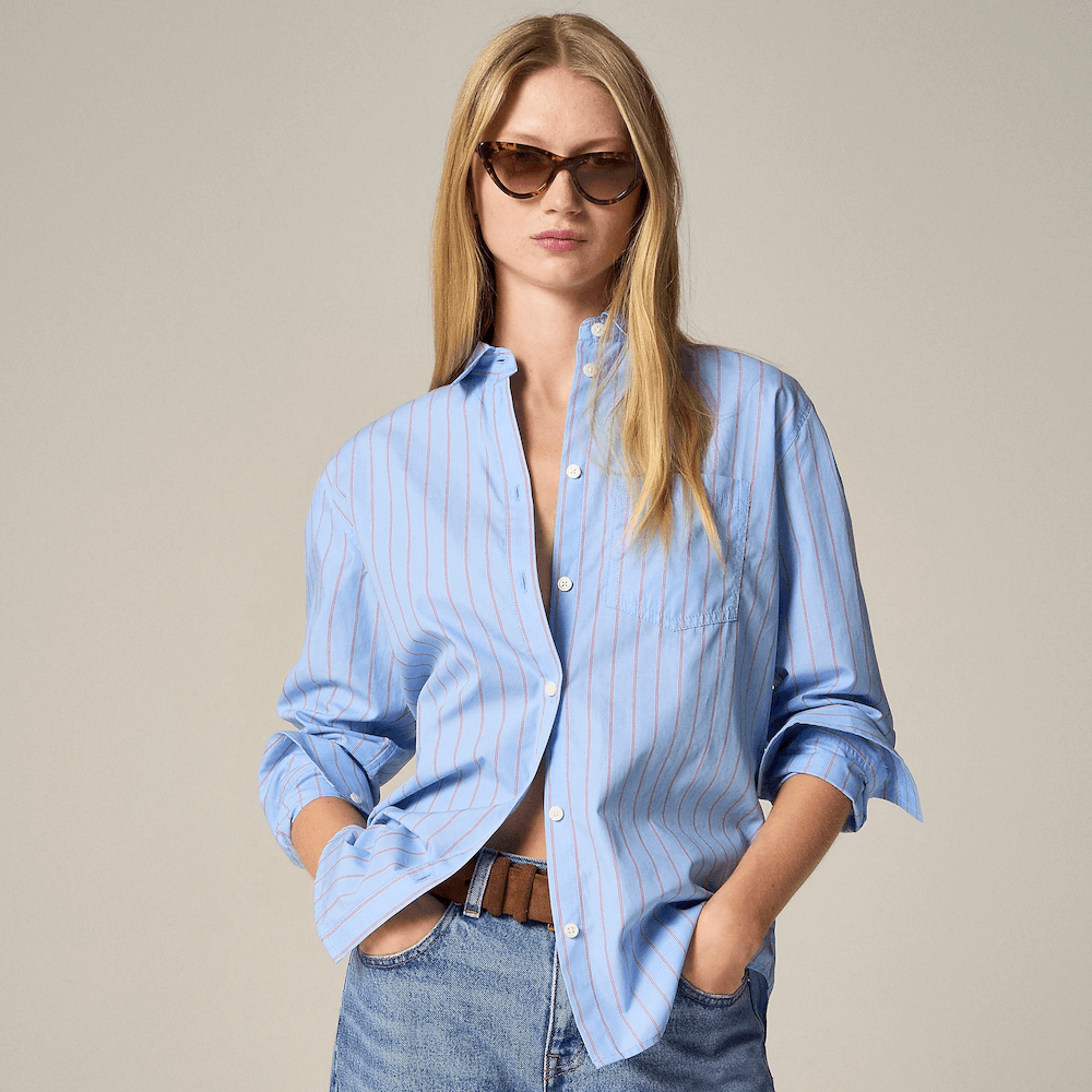 J.crew Garçon shirt in striped cotton poplin