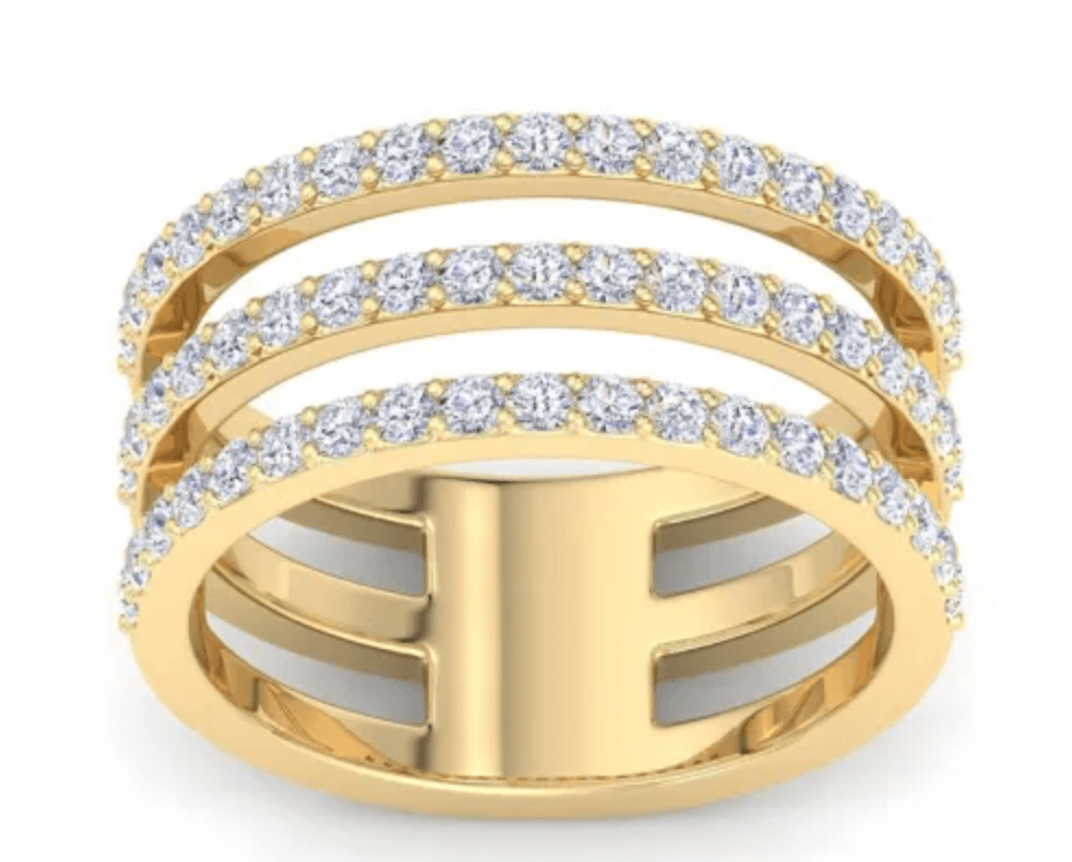 1 Carat Lab Grown Diamond Wrap Ring In 14 Karat Yellow Gold
