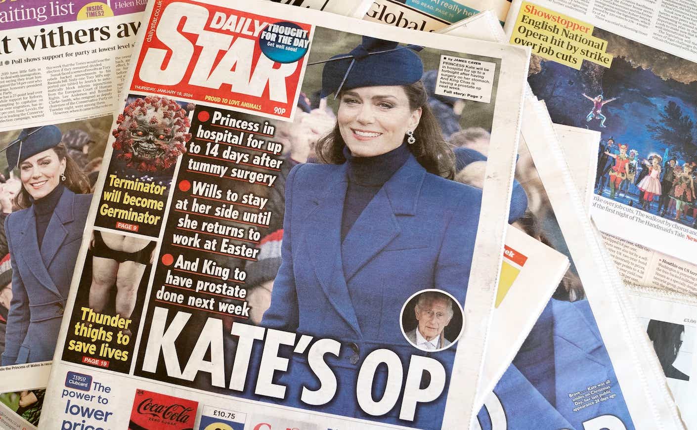newspapers with kate middleton on the cover