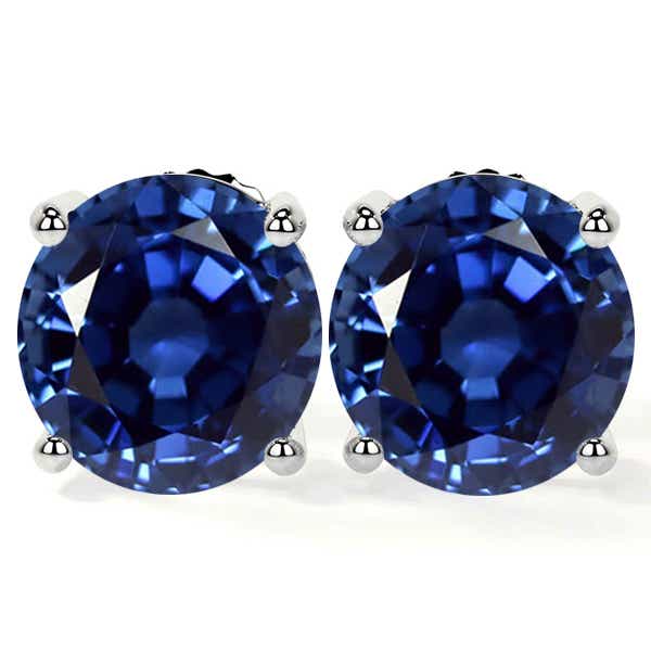 GemsNY Solitaire Sapphire Earrings