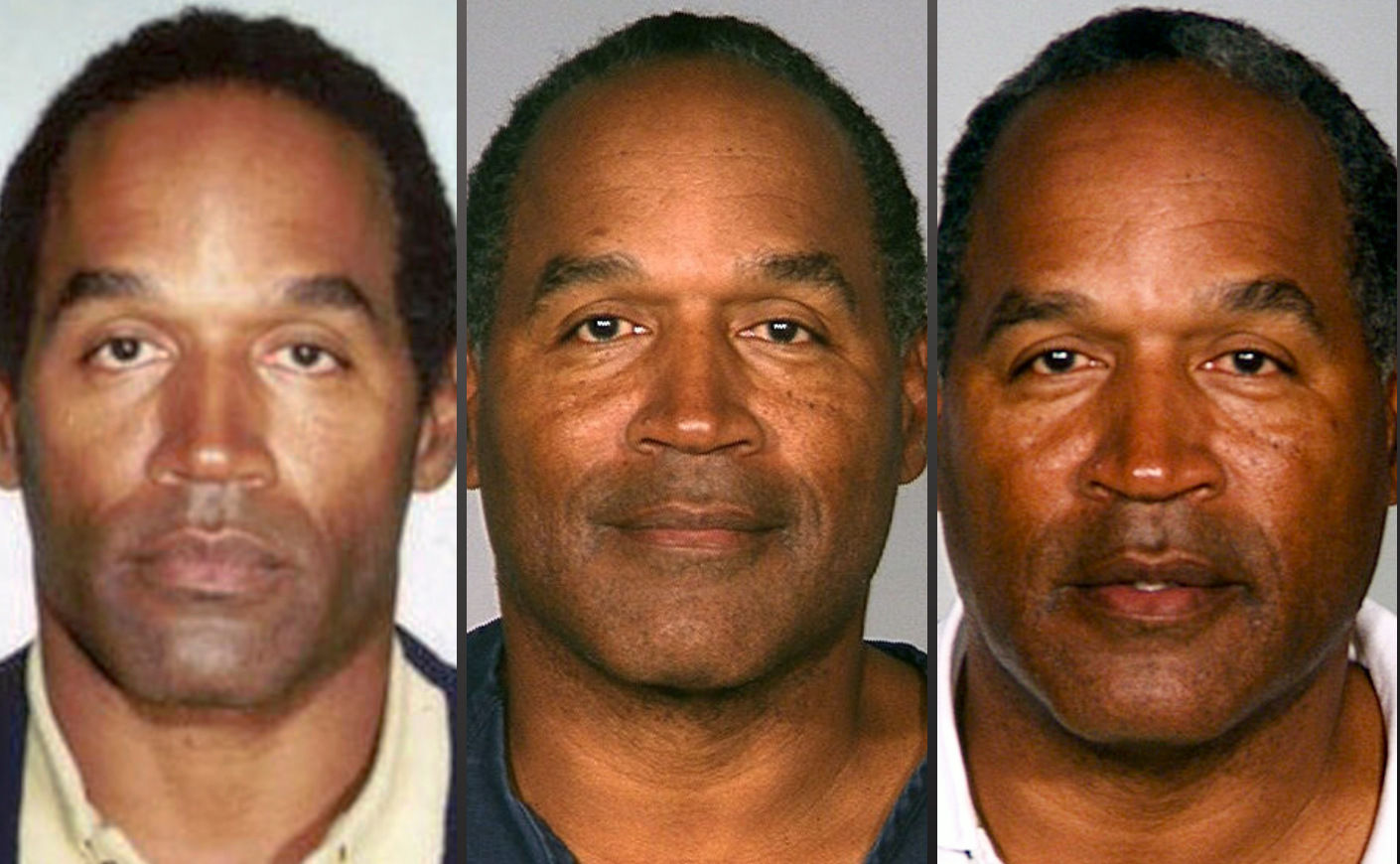 O.J. Simpson mugshots from 1994, 2007, and 2008