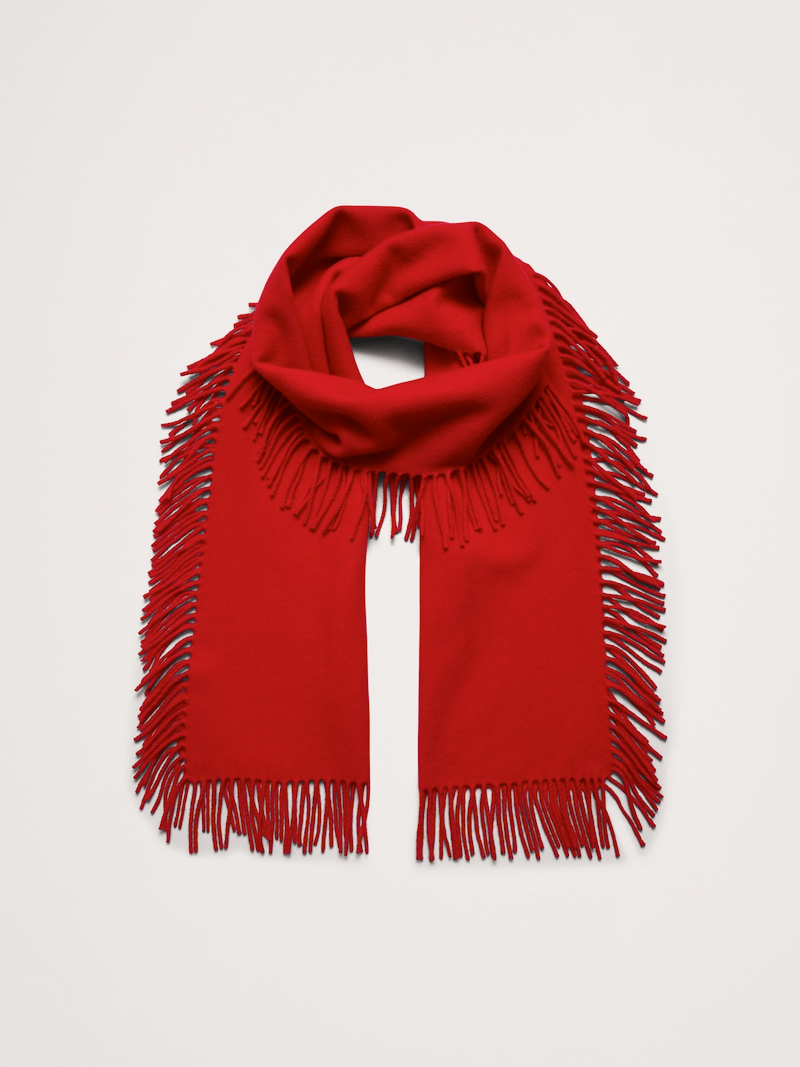 banana republic fringe scarf