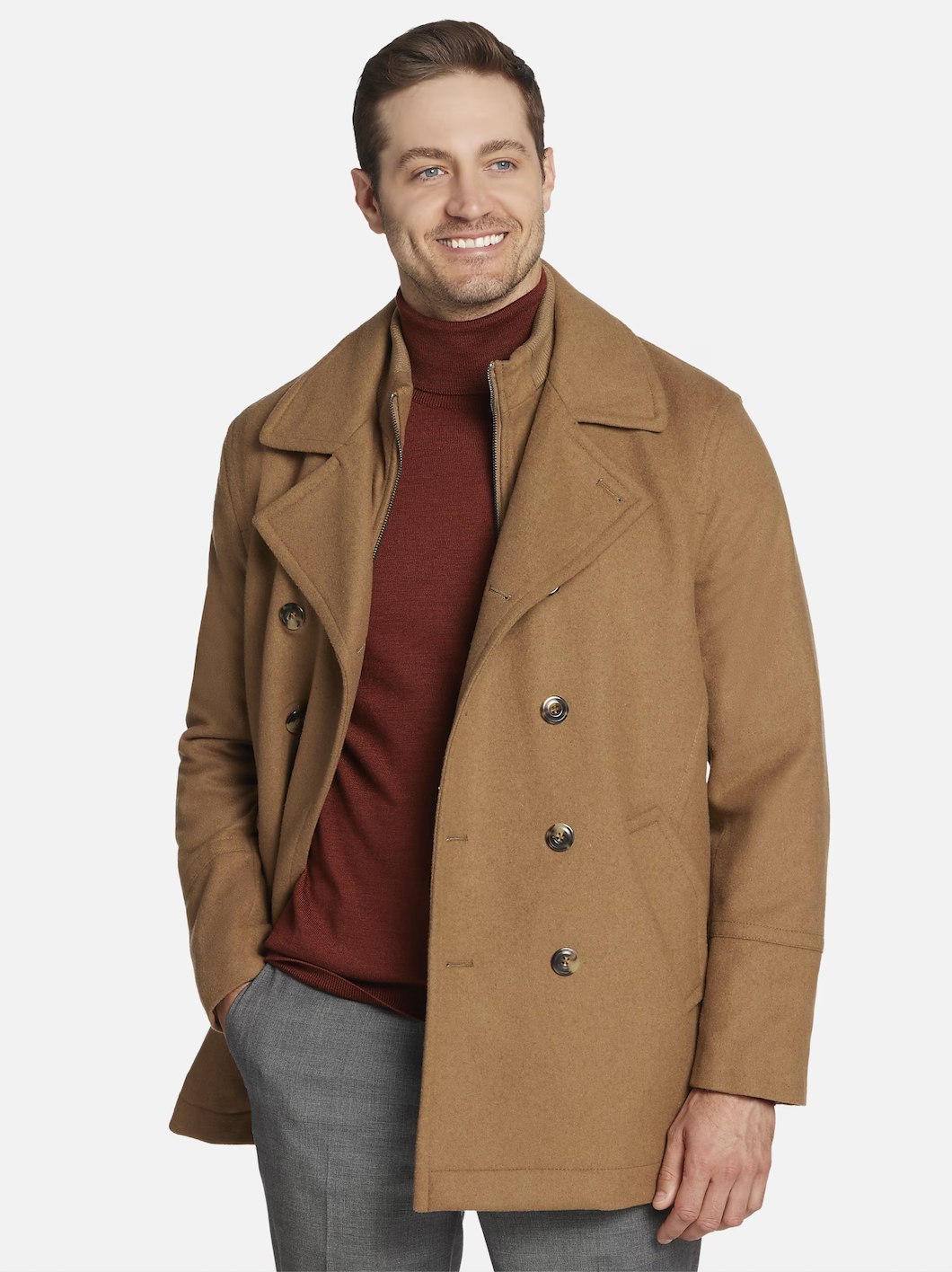 Joseph Abboud Modern Fit Peacoat