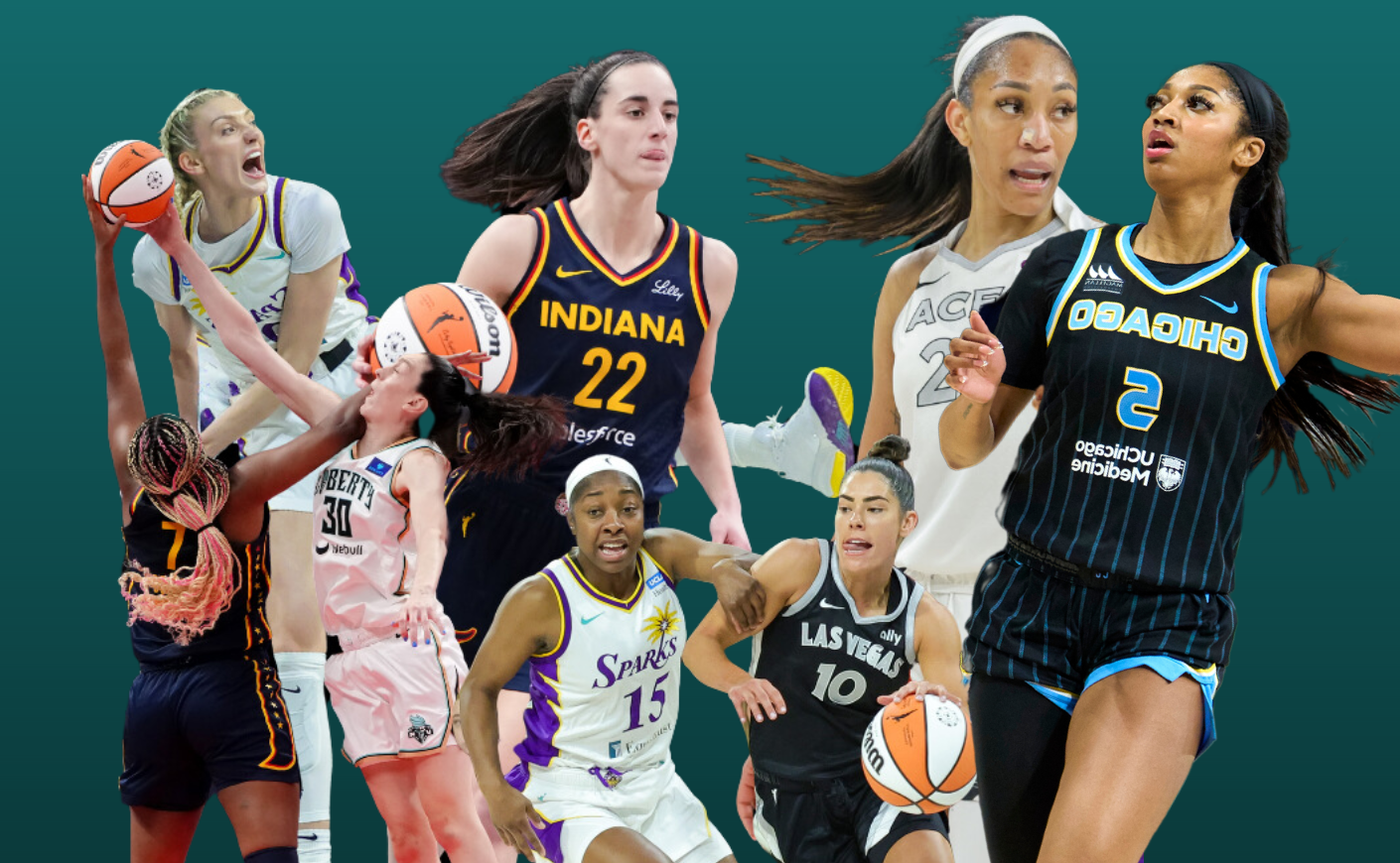 collage of wnba players