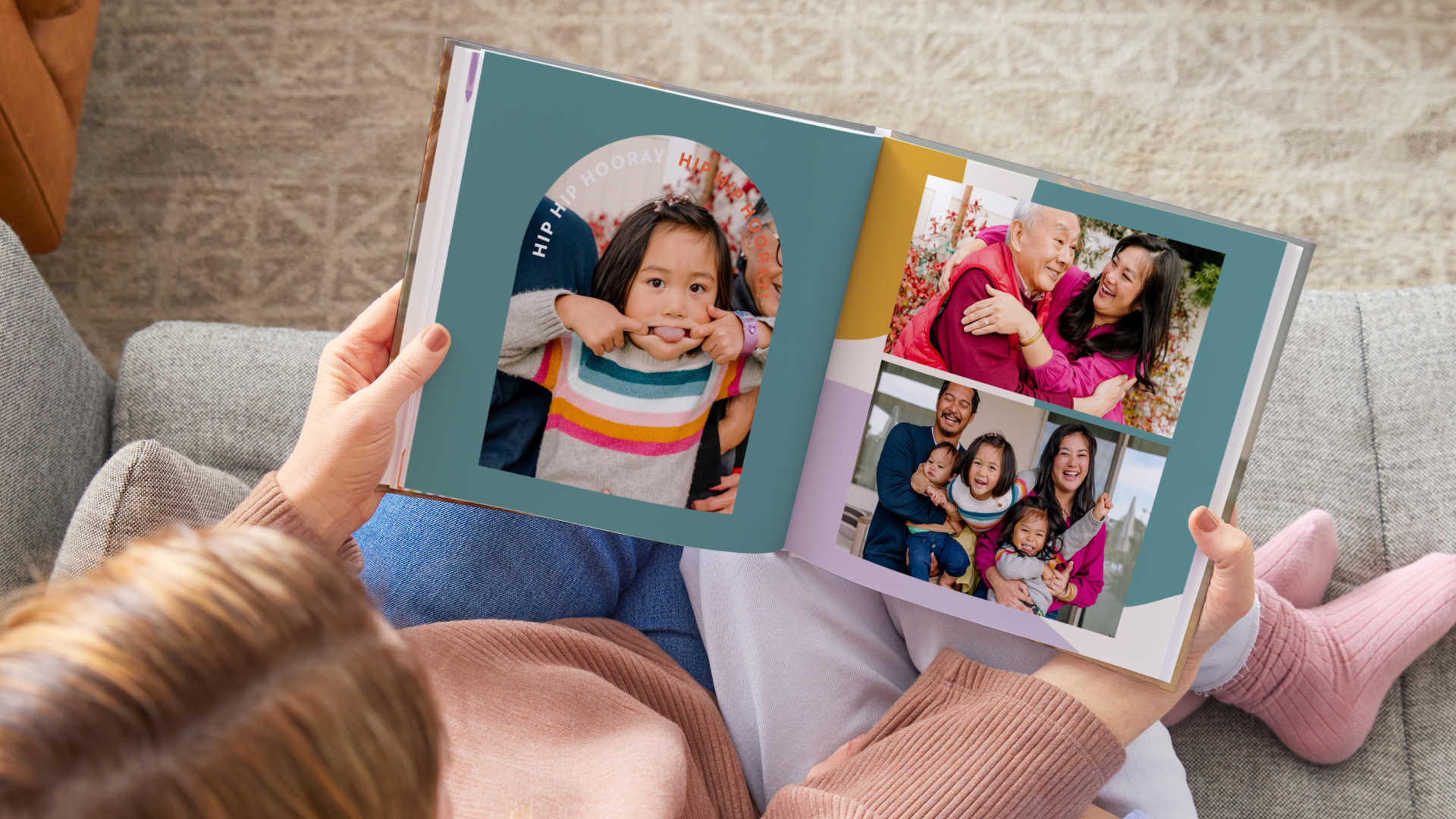 photos of family held by person